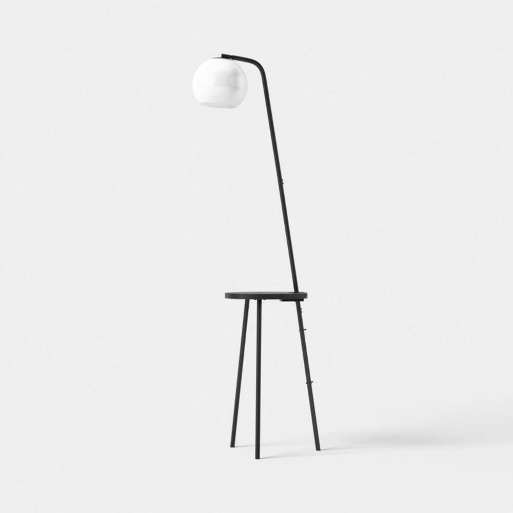 Room Essentials - Shelf Floor Lamp with USB Black - Room Essentials Black